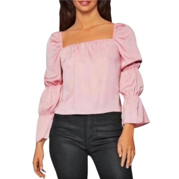 BCBGeneration - Pink Rose Balloon Blouse - Picture 1 of 14